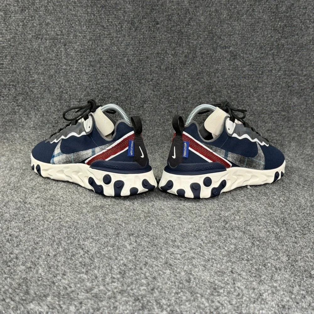 Nike React‎ Element 55 Pendleton Running Shoes Women's 8.5 Blue Retro Athletic